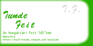 tunde feit business card